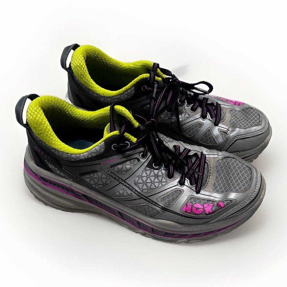 Women's Hoka Stinson3 ATR Gray Sneaker Shoes Size 10